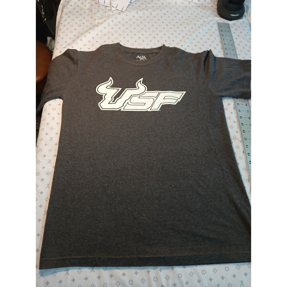 USF Bulls Alta Gracia Shirt Grey White College South Florida Medium